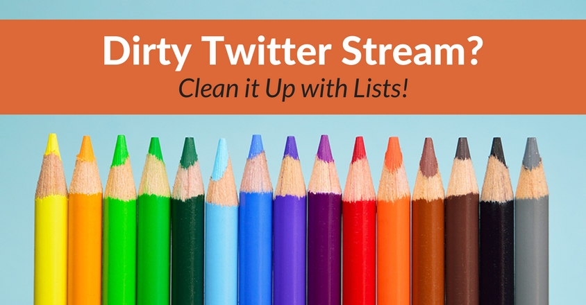 clean up twitter stream with list