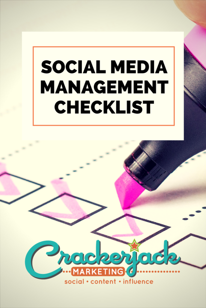 Social Media Management Checklist