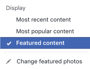 Facebook featured photos for brands 