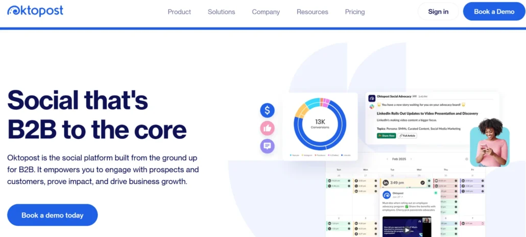 Oktopost Homepage